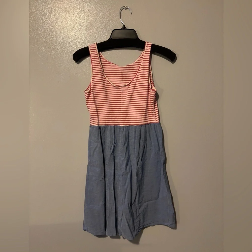 Girls Old Navy Dress. Size 14. Red, White, And Blue.
